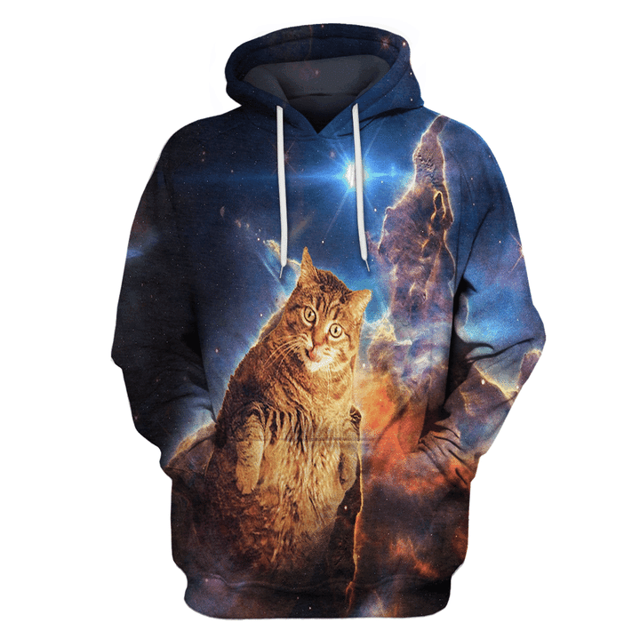 Cat B150 3D Pullover Printed Over Unisex Hoodie