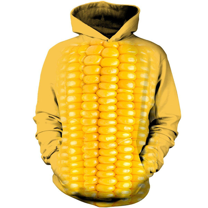 Farmer Corn Art#1786 3D Pullover Printed Over Unisex Hoodie