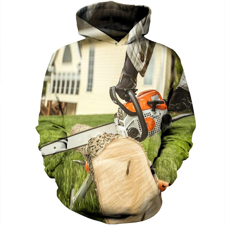 Mini Logger Cool Tool Art#2160 3D Pullover Printed Over Unisex Hoodie