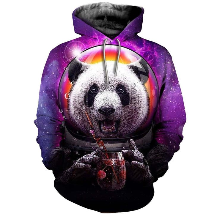 Panda 50108 B1565 3D Pullover Printed Over Unisex Hoodie