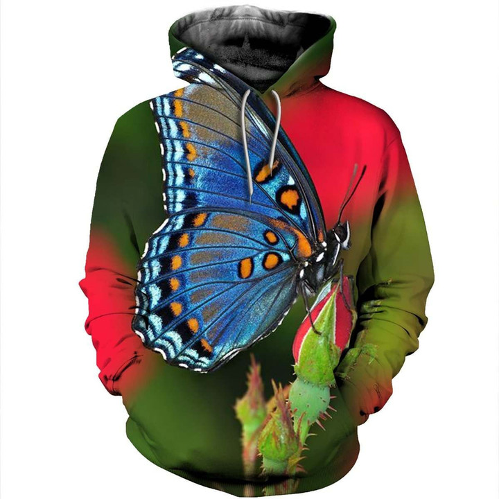 Butterfly 21122 B1264 3D Pullover Printed Over Unisex Hoodie
