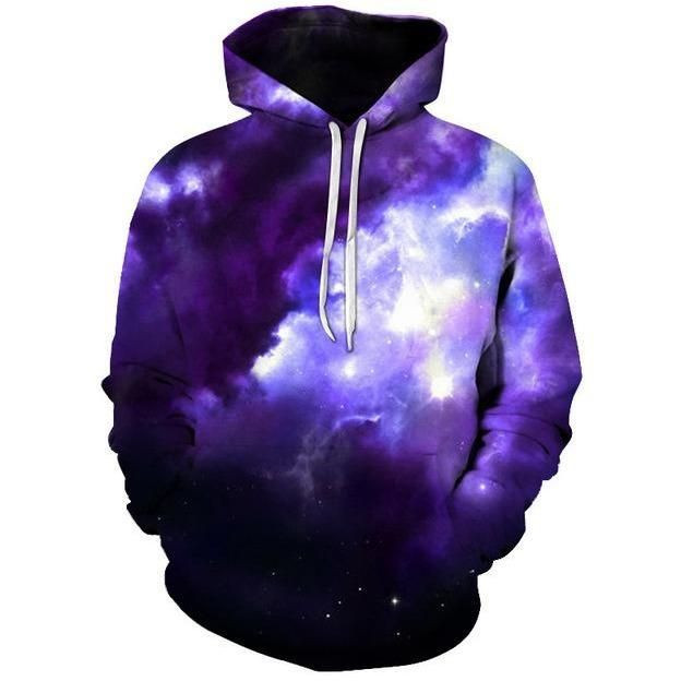Colourful Nebula Galaxy A603 3D Pullover Printed Over Unisex Hoodie