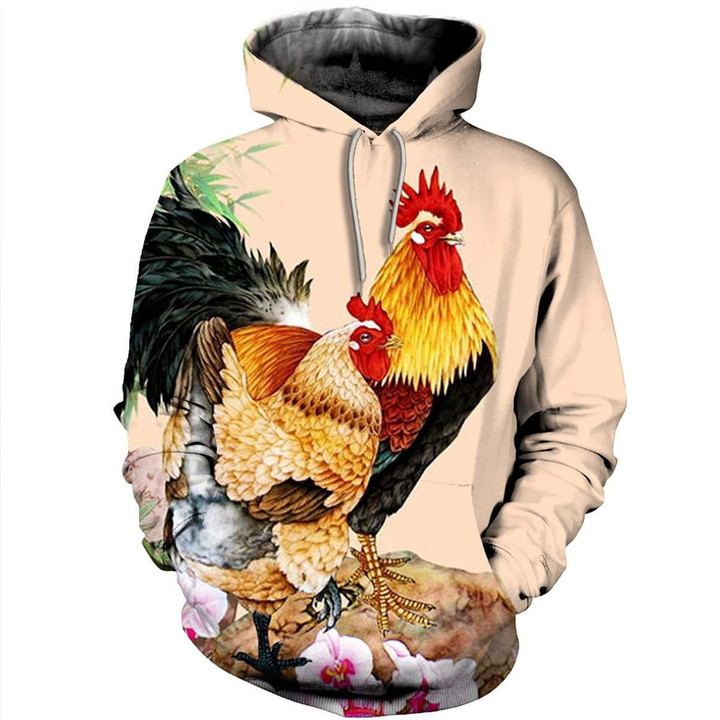 Chicken 41201911 B1459 3D Pullover Printed Over Unisex Hoodie