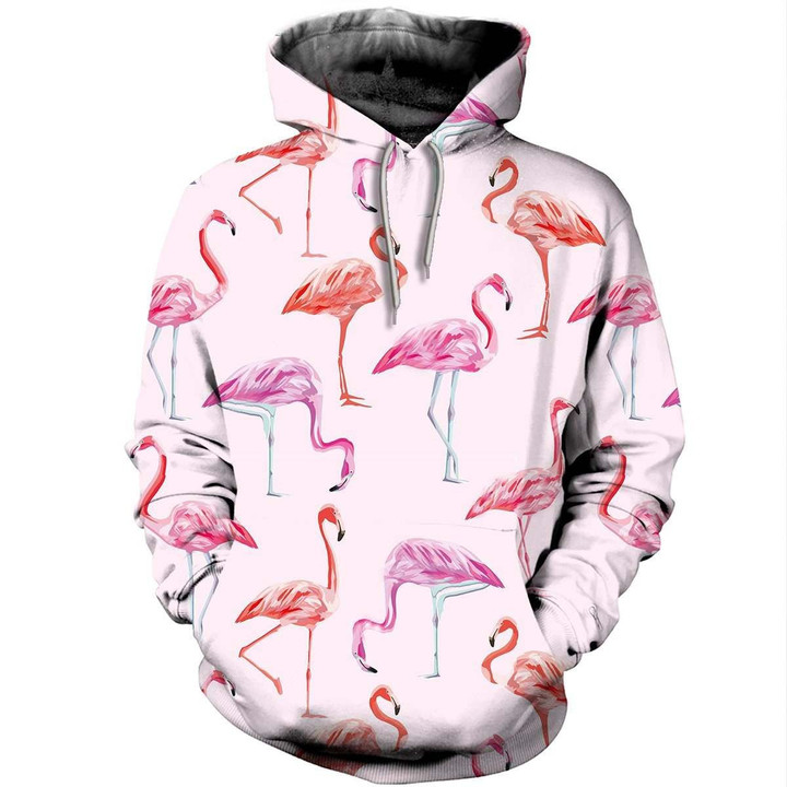 Flamingo 201208 B1156 3D Pullover Printed Over Unisex Hoodie