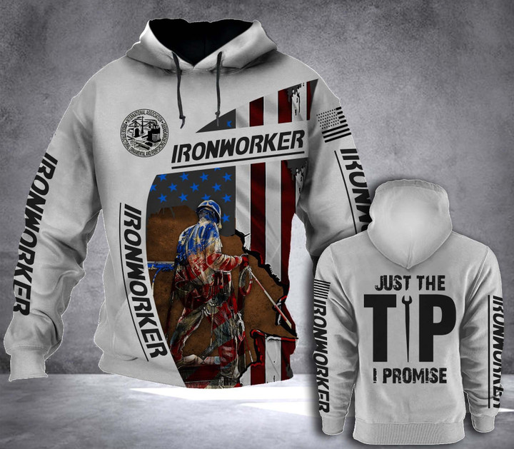 Tt-Ironworker - Just The Tip B4147 3D Pullover Printed Over Unisex Hoodie