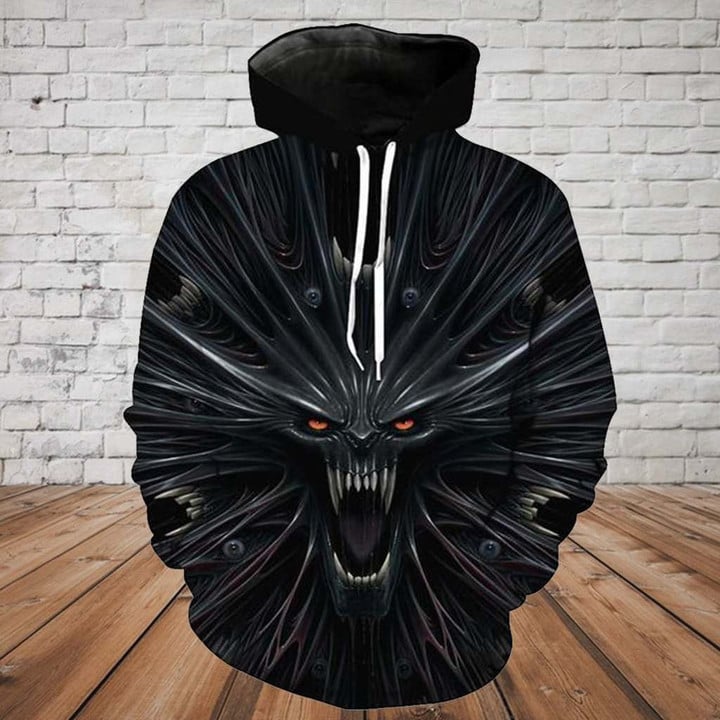 Skull _Dark Evil A2770 3D Pullover Printed Over Unisex Hoodie