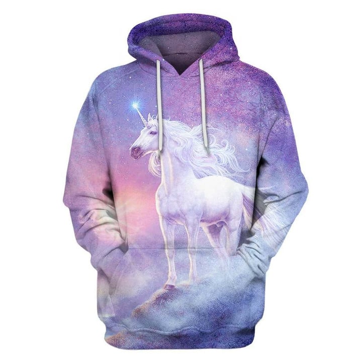Unicorn B370 3D Pullover Printed Over Unisex Hoodie