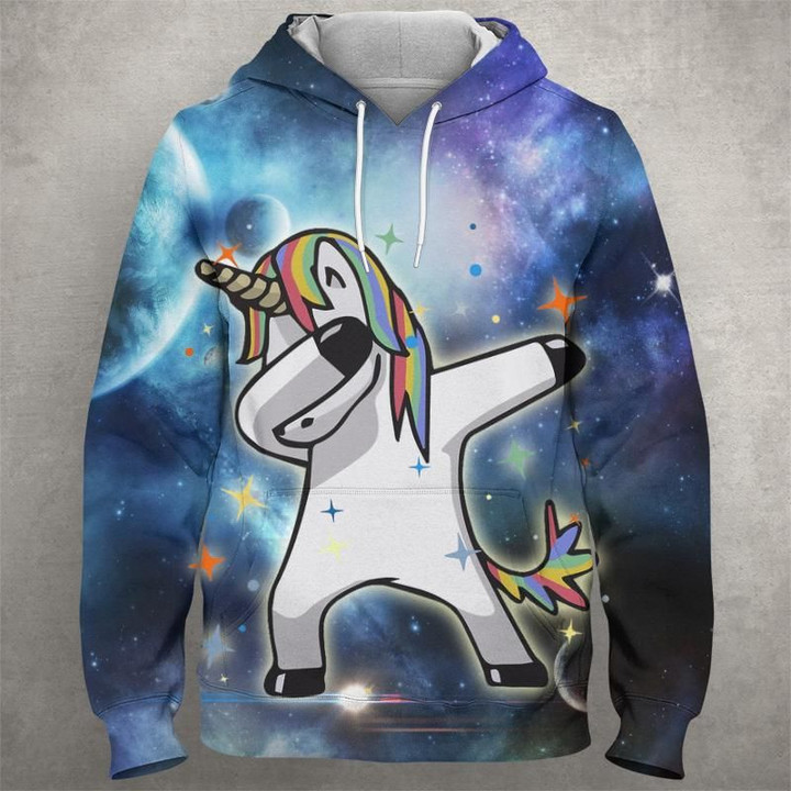 Unicorn 0404 A4358 3D Pullover Printed Over Unisex Hoodie