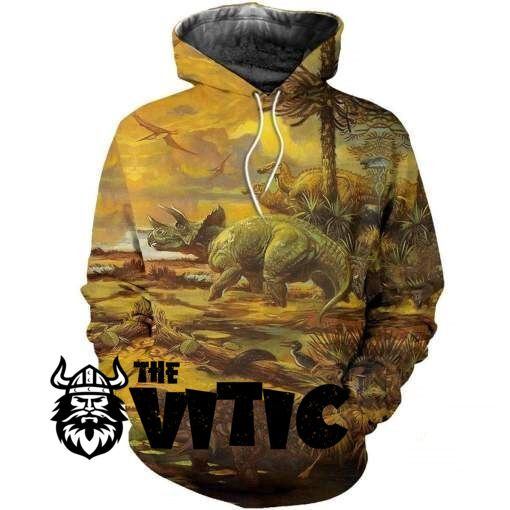 Beautiful Dinosaur 3D All Over Printing Hoodie Dqh1609