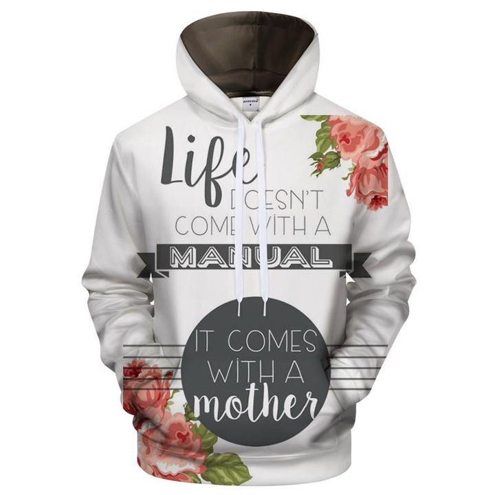 Happy Mother'S Day - Life Comes With Mother 3D Sweatshirt Hoodie Pullover