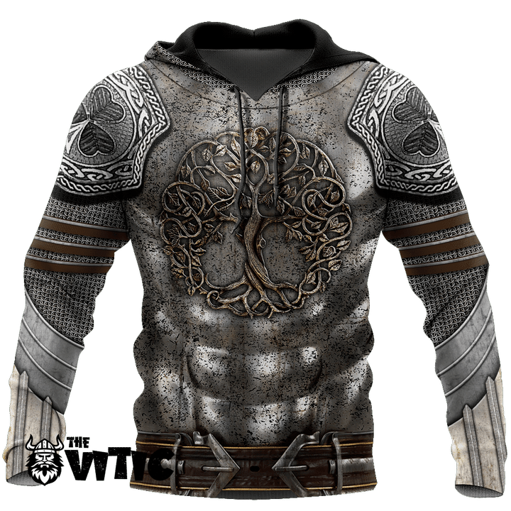 Irish Armor Knight Warrior Chainmail 3D All Over Printed Hoodie Dqh0823