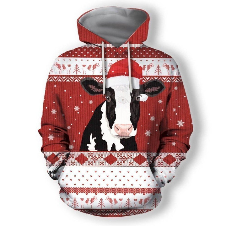 Cow Christmas New Full All Over Print K3159 Hoodie