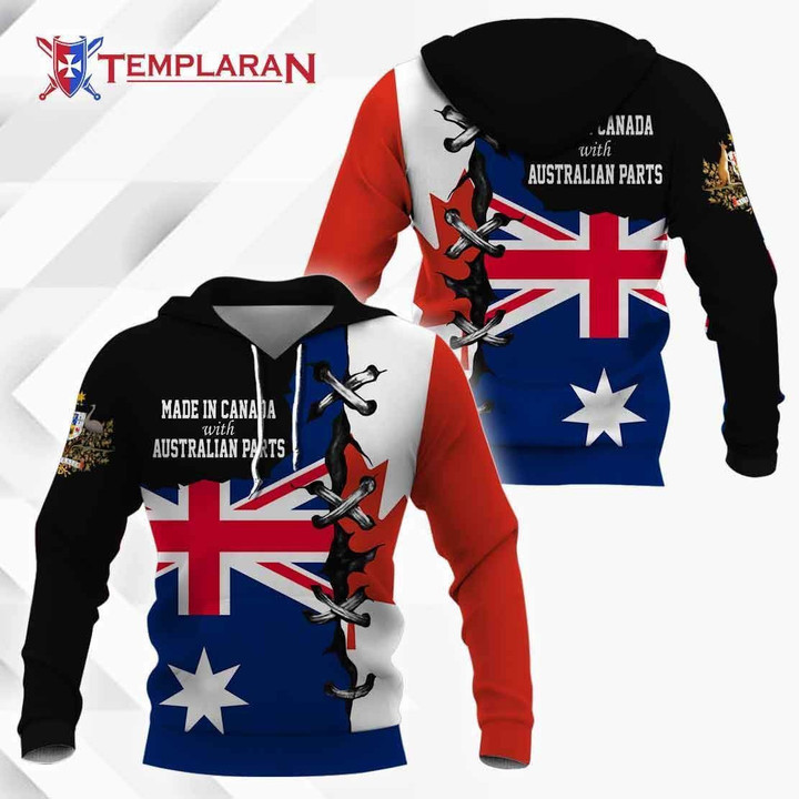 Made In Canada With Australian Parts Unisex Hoodie Bt04