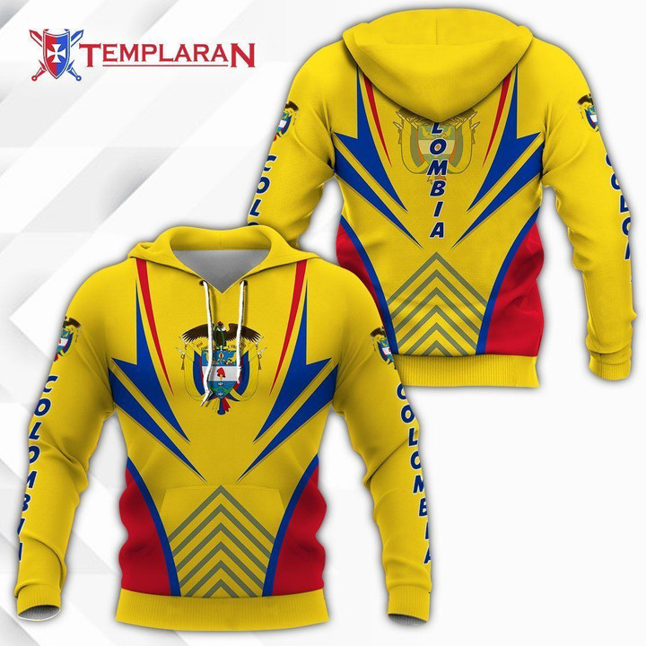 Yellow Colombia Pullover Unisex Hoodie Bt05