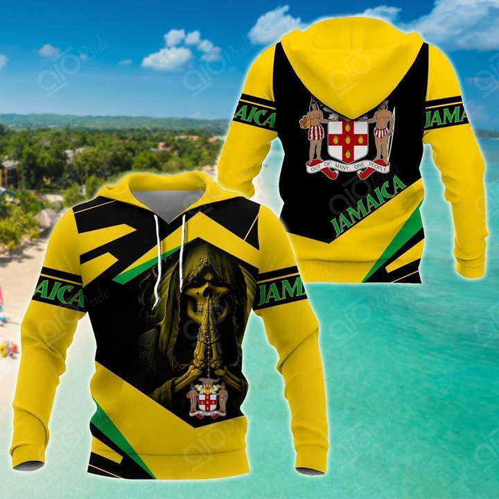 Jamaica And Coat Of Arms Pullover Unisex Hoodie Bt05