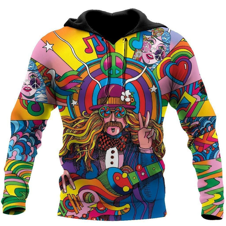 Fall In Love With Hippie Guys Hoodie Bt13