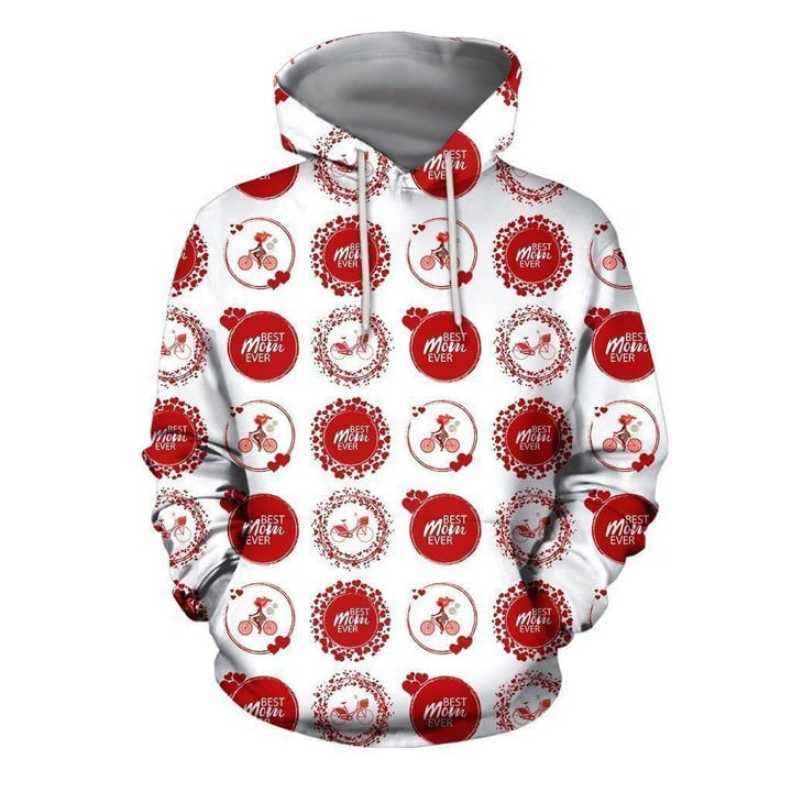 3D All Over Best Mom Ever Hoodie Bt11