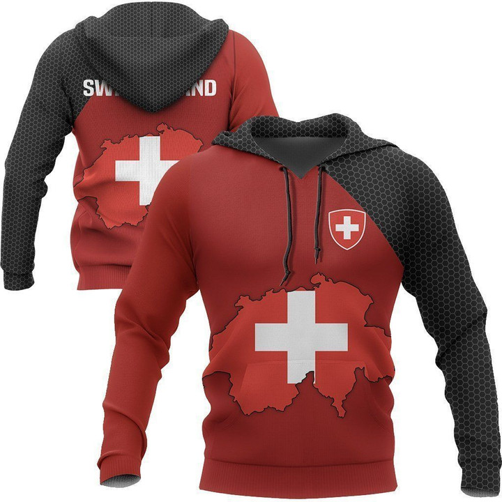 Switzerland Map Special Hoodie Bt10