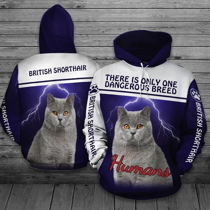 British Cat Pullover Unisex Hoodie Bt01
