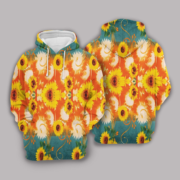 Modern Abstract Sunflower Pullover Unisex Hoodie Bt05