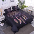 Dreamcatcher Bedding Set Black Bohemian Mandala Feathers Duvet Cover With Pillowcases 3Pcs Bedclothes For Adults