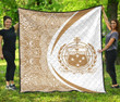 Samoa Coat Of Arms Polynesian Premium Quilt – Circle Style – 03 J2 – Quilt