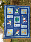 Rocket In The Outer Space Quilt Cubes