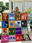 Skiing The Mountains Are Calling And I Must Go Quilt Blanket Great Customized Blanket Gifts For Birthday Christmas Thanksgiving
