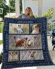 Jack Russell Terrier With Friends Quilt Blanket Great Customized Blanket Gifts For Birthday Christmas Thanksgiving