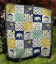 Faux Patchwork Mountain 3D Personalized Customized Quilt Blanket 1339 Design By Exrain.Com