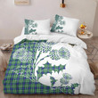 Learmonth Tartan Crest Bedding Set - Thistle Style