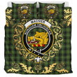 MacIver Hunting Tartan Crest Bedding Set - Golden Thistle Style