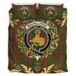 MacGillivray Hunting Tartan Crest Bedding Set - Golden Thistle Style
