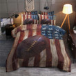 Football And American Flag Bedding Set (Duvet Cover & Pillow Cases)