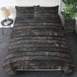 Dark Grey Desstressed Wood Pattern  SWBJ5339 Bedding Set