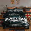Philadelphia Eagles Bedding Set Sleepy Halloween And  Christmas (Duvet Cover & Pillow Cases)