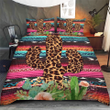Cactus Flower Leopard Skin Bedding Set W0509186