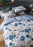 Blue Grey Flower Bedding Set Iygz