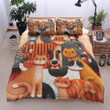 Dog And Cats Bedding Set All Over Prints