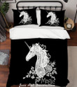 Black Unicorn Bedding Set Iy