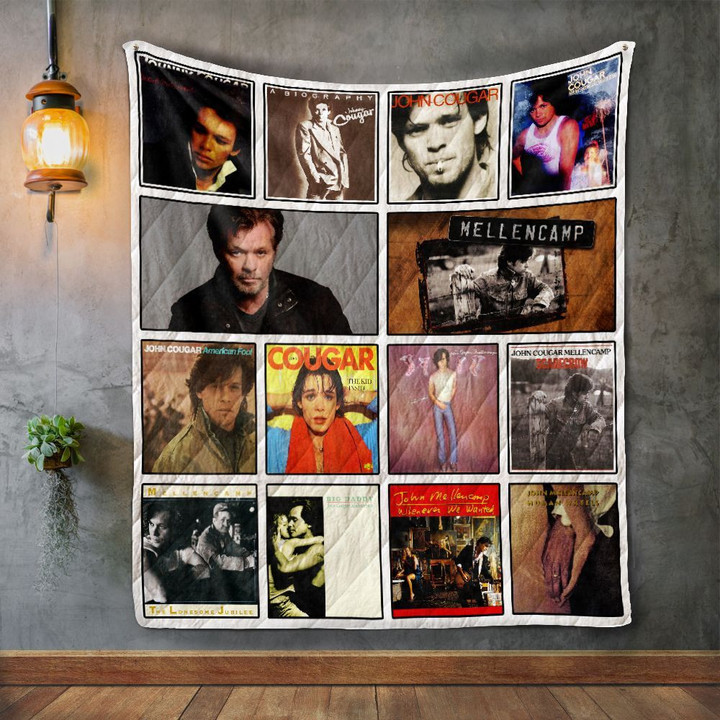 John Mellencamp Album Covers Quilt Blanket