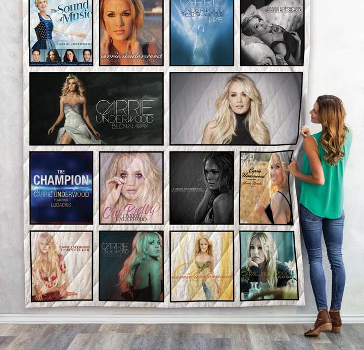 Carrie Underwood Albums Quilt Blanket 02