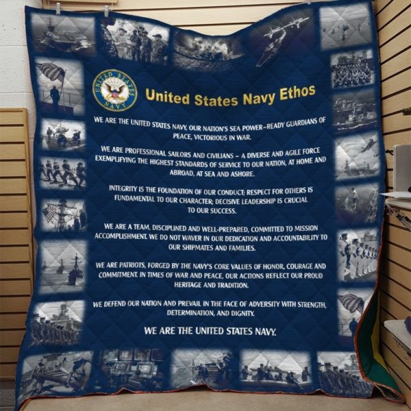 United States Navy Ethos Quilt Blanket Htt-Qct00105