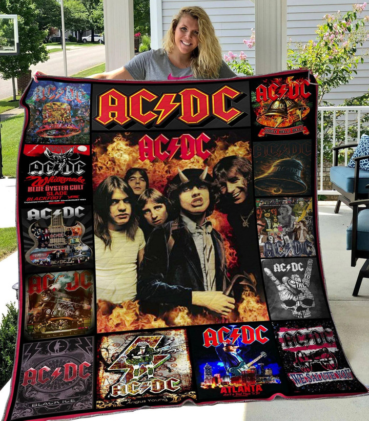 Ac/Dc Ver1  Premium Quilt Blanket Size Throw, Twin, Queen, King, Super King Ac/Dc