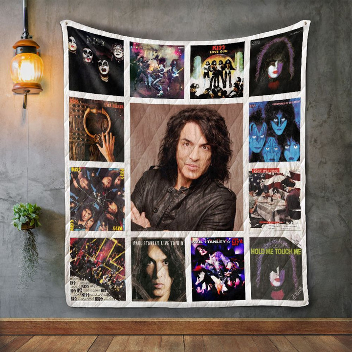 Paul Stanley Album Covers Quilt Blanket