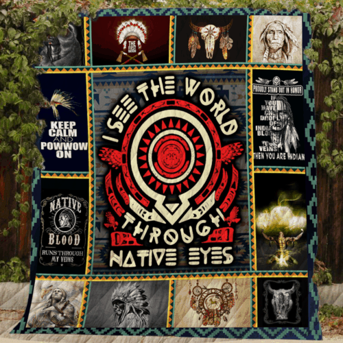 I See The World Through Native Eyes 3D Personalized Customized Quilt Blanket Esr36