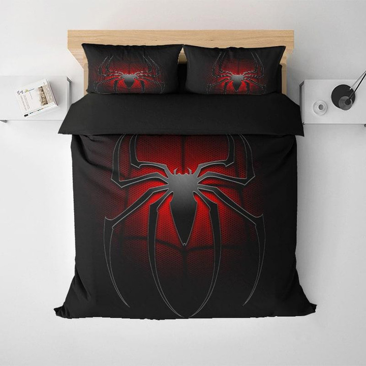 Spiderman Classic Black Brushed Comic Bedding