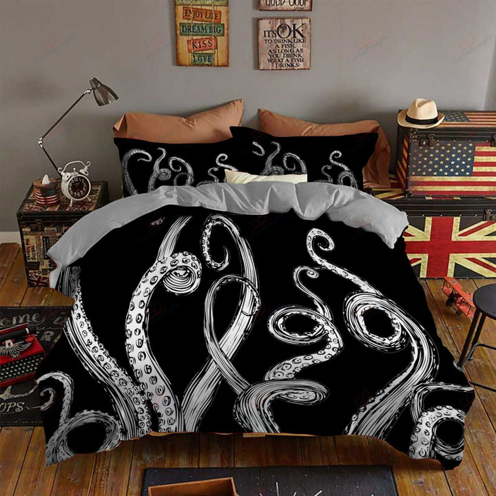 Black And White Octopus Tentacle Gs-Cl-Ld1610 Bedding Set