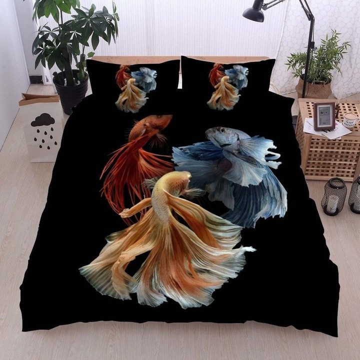 Fish Twin Queen King Cotton Bed Sheets Spread Comforter Duvet Cover Bedding Set Iyd