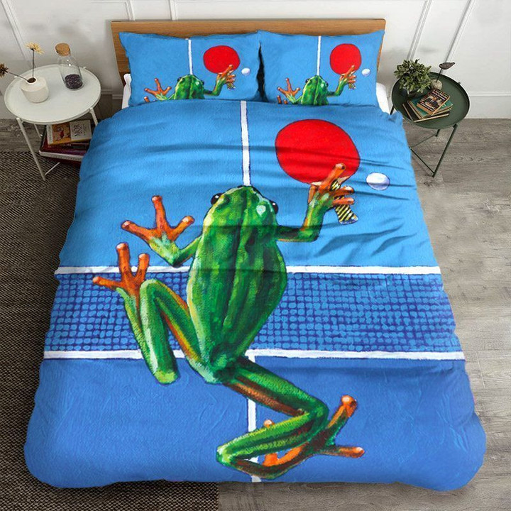 Frog Plays Ping Pong Bedding Set Iya